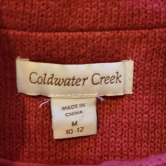 Coldwater creek womens red cotton knit vest‎ with gathered back size medium - Picture 2 of 4